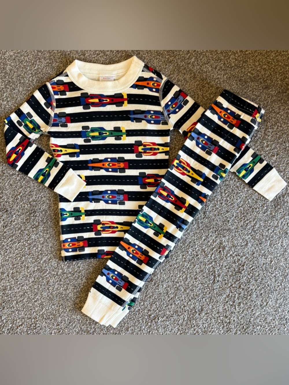 Kids Racing Car Pajama Set - Multicolor Racecars